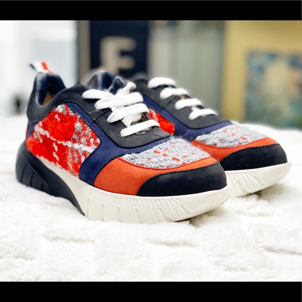 THOM BROWNE tartan tweed runner -New - Picture 5 of 8